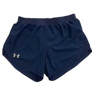 Under Armour Heatgear Loose Fit Athletic Shorts Navy Blue Women's Small